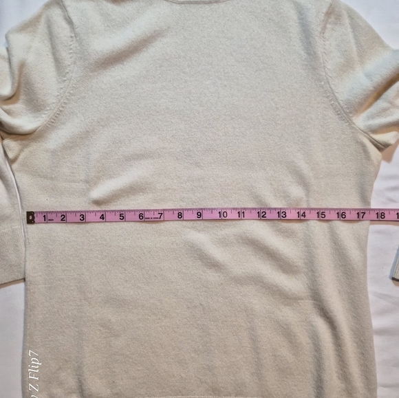 ​Talbots Petites Pure Cashmere Turtleneck Sweater - Cream Ivory - Petite Large - Picture 4 of 9